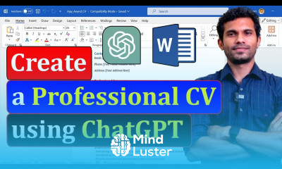 Create a Professional CV using ChatGPT