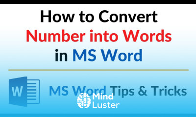 How to Convert Number into Words in MS Word