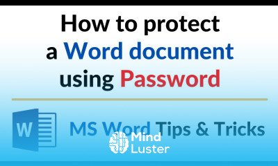 How to protect a Word document using Password