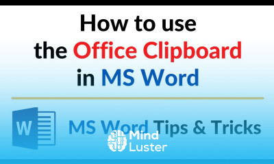 How to use Office Clipboard in MS Word