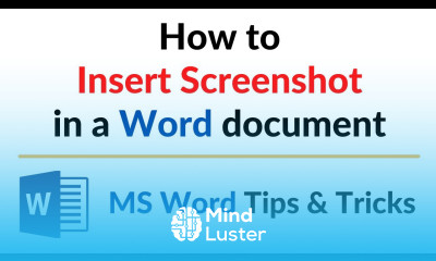 How to Insert Screenshot in a Word document