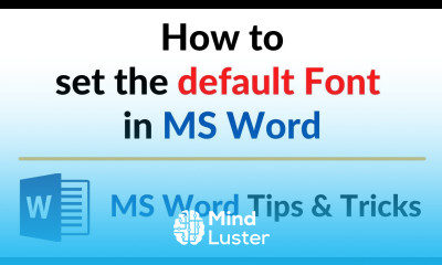 How to set default Font in MS Word