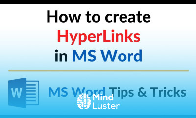 How to create HyperLink in MS Word