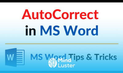 AutoCorrect option in MS Word
