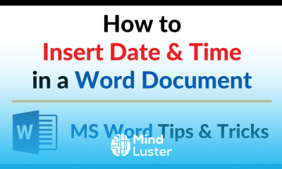How to Insert Date and Time in a Word Document