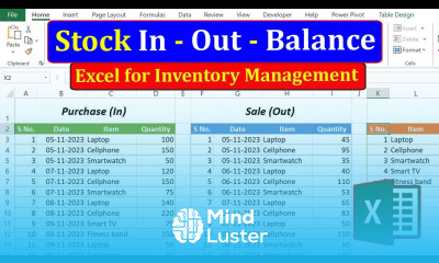 Excel template for Stock Management