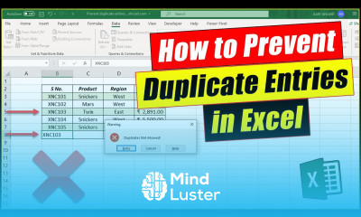 How to Prevent Duplicate in Excel