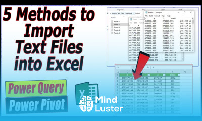 Import Text files into Excel 5 Methods