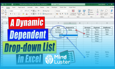 How to create a Dynamic Dependent Drop Down List in Excel