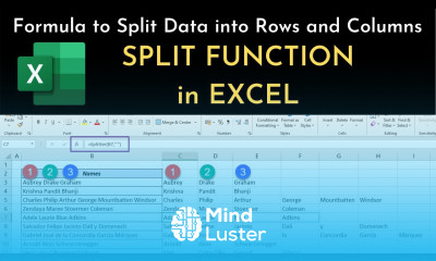 Excel Formula to Split data into Rows and Columns Split Function