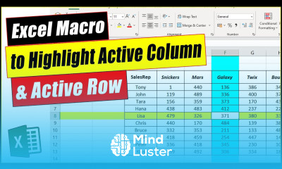 Learn Highlight Active Cell Row or Column in Excel - Mind Luster