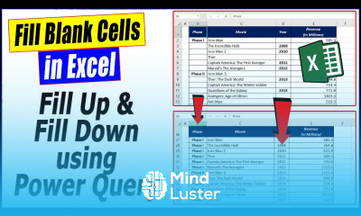 Fill the blank cells in Excel