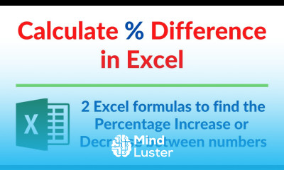 Calculate Percentage difference in Excel