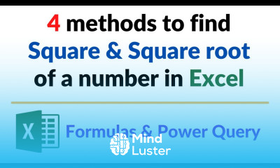 Formula to find the Square Root of a Number in Excel