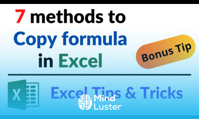 7 methods to Copy formula into adjacent cells below in Excel