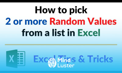 Excel formula to Pick 3 random values from a list without Duplicates