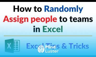 How to randomly assign people to different Teams using Excel