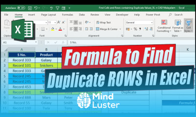 How to Find Duplicate Rows in Excel