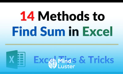 Fourteen different methods to find SUM in Excel