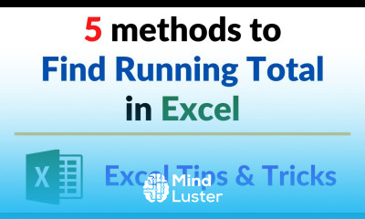 How to find Running Total in Excel 5 methods