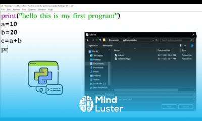 Lec 4 1 Create and Run First Python Program Start coding with PYTHON in Data Analytics