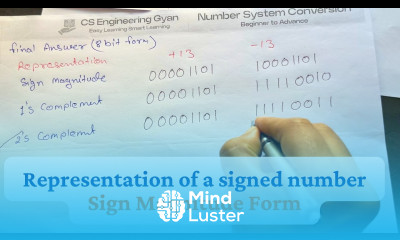 Lec 06 Signed Number Representation 1 s complement and 2 s complement form Number System Hindi