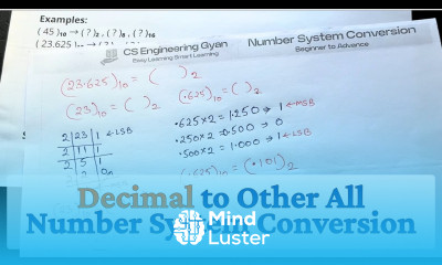 Lec 02 Decimal to Binary Octal and Hexadecimal Easy and Short tricks Number System Conversion