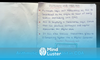 Lec 10 Arithmetic and Logic Unit in COA Full Explanation CSE GYAN