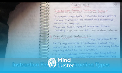 Lec 09 Instruction Formats Instruction Types Control Unit in COA Full Explanation CSE GYAN