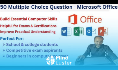 50 Important MCQs on Microsoft Office MS Word Excel PowerPoint Outlook Exam Preparation