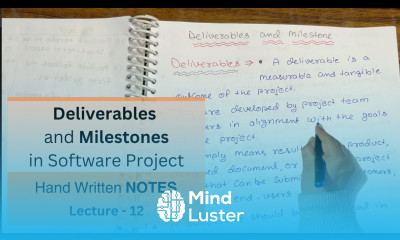 What is Milestones and Deliverables in Project in Software Engineering NOTES Lec 12