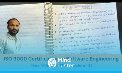 What is ISO 9000 Model in Software Engineering Tutorial ISO Certification Lec 35