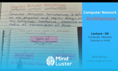 Lec 4 Computer Network Architecture Types of Network Architecture in Hindi