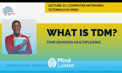 Lec 31 Time Division Multiplexing TDM Types of multiplexing in Computer Networks Tutorials