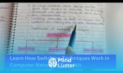Lec 33 What is Switching Techniques in Computer Network Circuit Switching explain