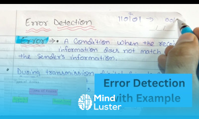 What is Error Detection in computer network Types of error detection with example in Hindi Lec 37