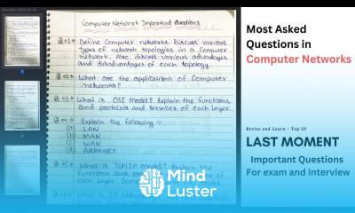 Most Important Questions in Computer Networks for exam purpose Top 20 Last moment Tutorial 2023