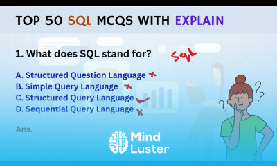 Top 50 SQL MCQ for Interview Exam Prep MySQL Multiple Choice Questions with Answers