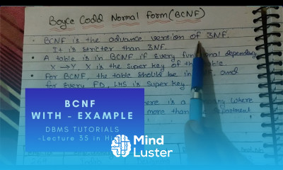 Lec 35 Explain Boyce Codd Normal Form BCNF With Example in DBMS