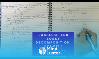 Lec 39 Lossless join decomposition in DBMS Example in Hindi