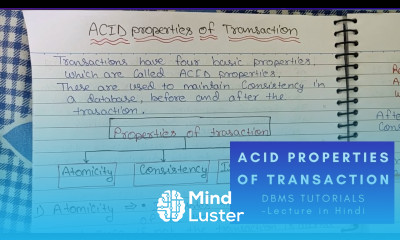 Lec 41 ACID Properties of a Transaction in DBMS with example in Hindi
