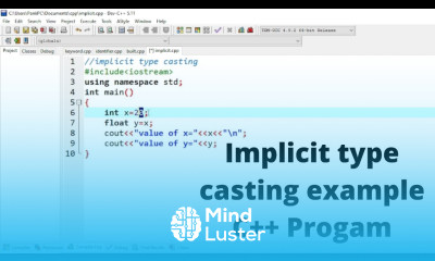 Implicit type casting program with example C Programming Tutorial 14