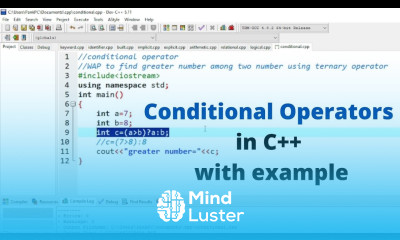 Conditional operators in C with example C Programming Tutorial 17
