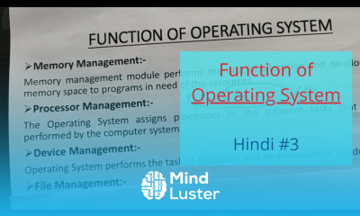 Functions of Operating system in computer Hindi Operating System Tutorials Hindi 03