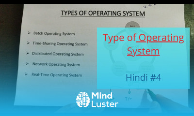 Types of operating system in Hindi with notes Operating System Tutorials Hindi 04