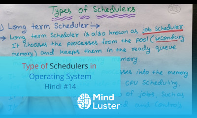What are the different types of scheduler in Hindi Operating system tutorial 14