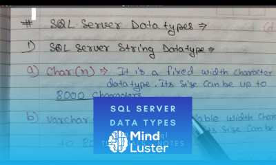 Explain Data types in SQL Server in Dbms SQL Tutorials in Hindi