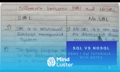 Difference between SQL and NoSQL in Hindi with NOTES