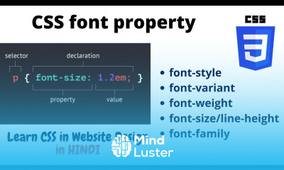 2 7 Basic Font properties in CSS with example HINDI Learn Free Website designing CSS Tutorials