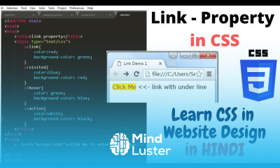 2 11 Link Property in CSS Hindi with examples CSS website design tutorials